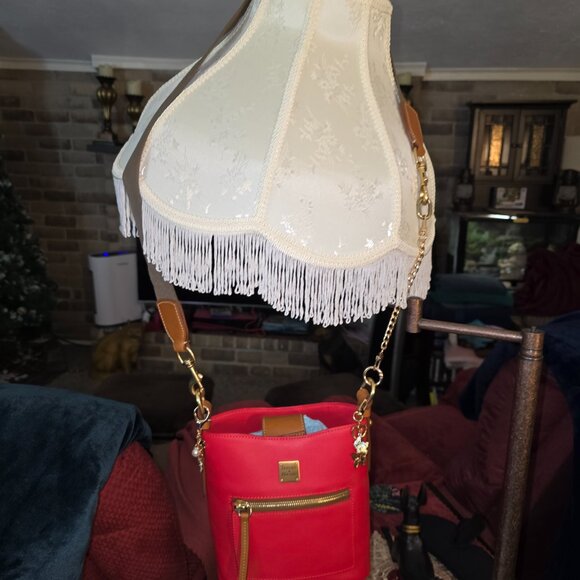 Dooney & Bourke Raleigh Small Roxy Leather shoulder Bag in Geranium & Wallet - Picture 9 of 16